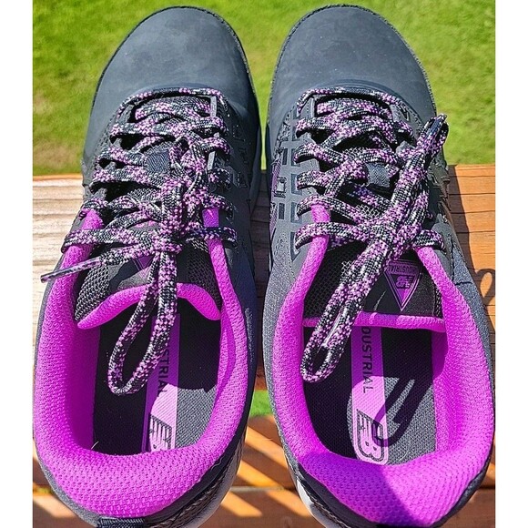 New Balance WID412P1 Black Purple Alloy Toe Work Shoes Women's Size 9 B - Picture 7 of 9